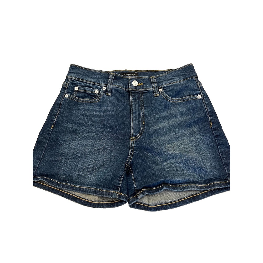 BANANA REPUBLIC Women's Jean Shorts 4" Dark Wash Denim Sz 28/6